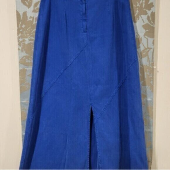 Vintage Denim Jean Blue Maxi Skirt Sz 10 - Picture 12 of 14